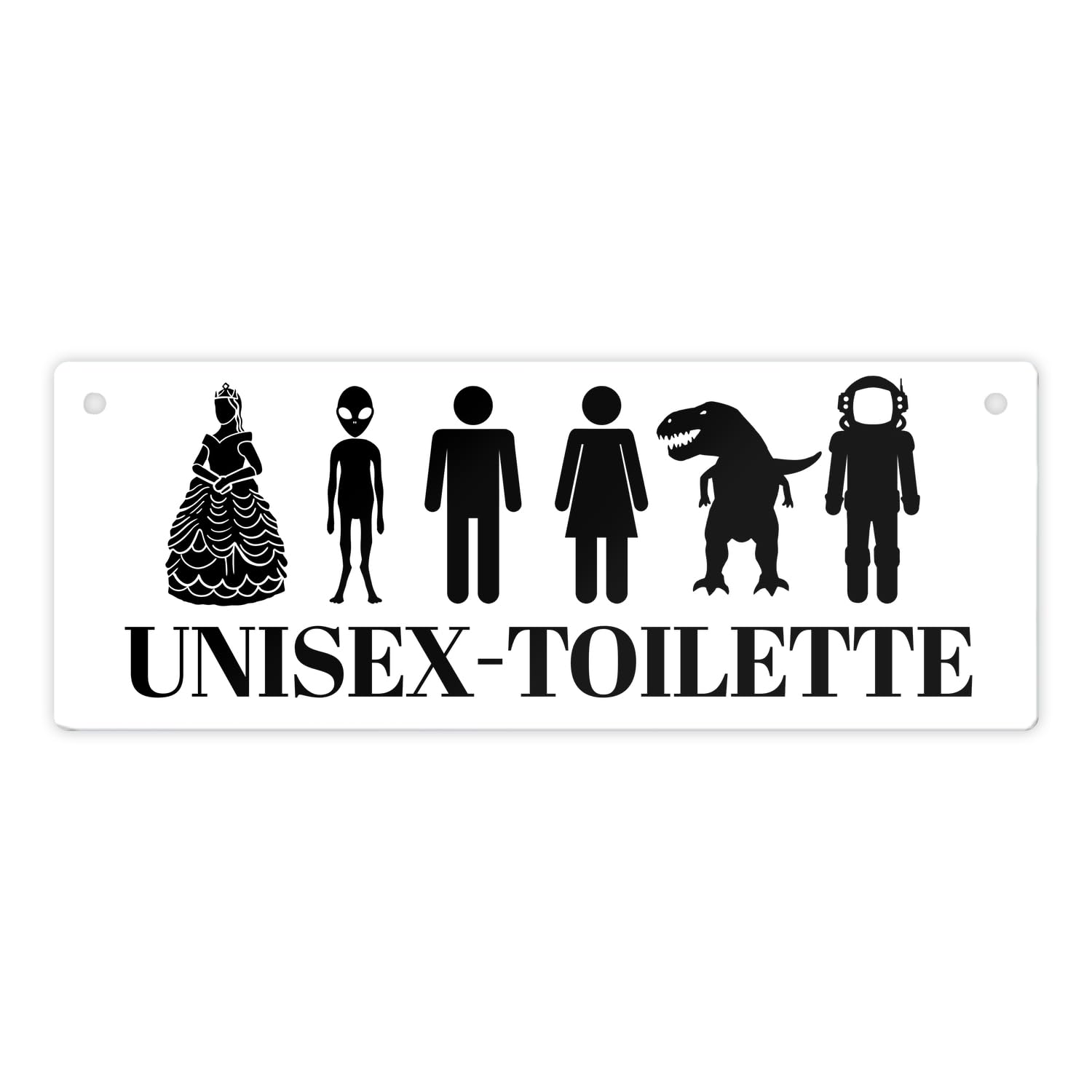 Super rare❗️2vintage l toilet signs Unisex Toilet Metal Sign in White Funny Tin Sign Toilet for